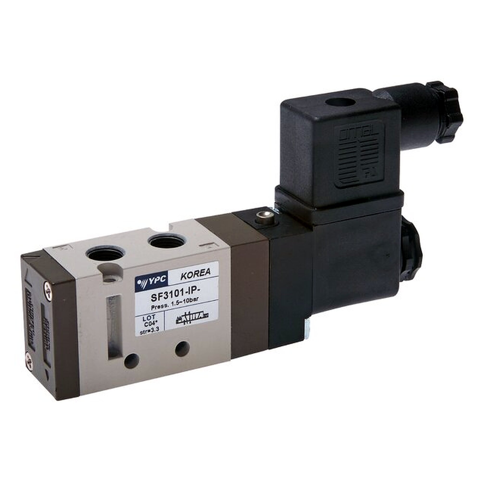 5/2-way solenoid valve, spring return, G 1/8", 24 V DC, 620 l/min, 1.5 to 10 bar, exhaust G 1/8"