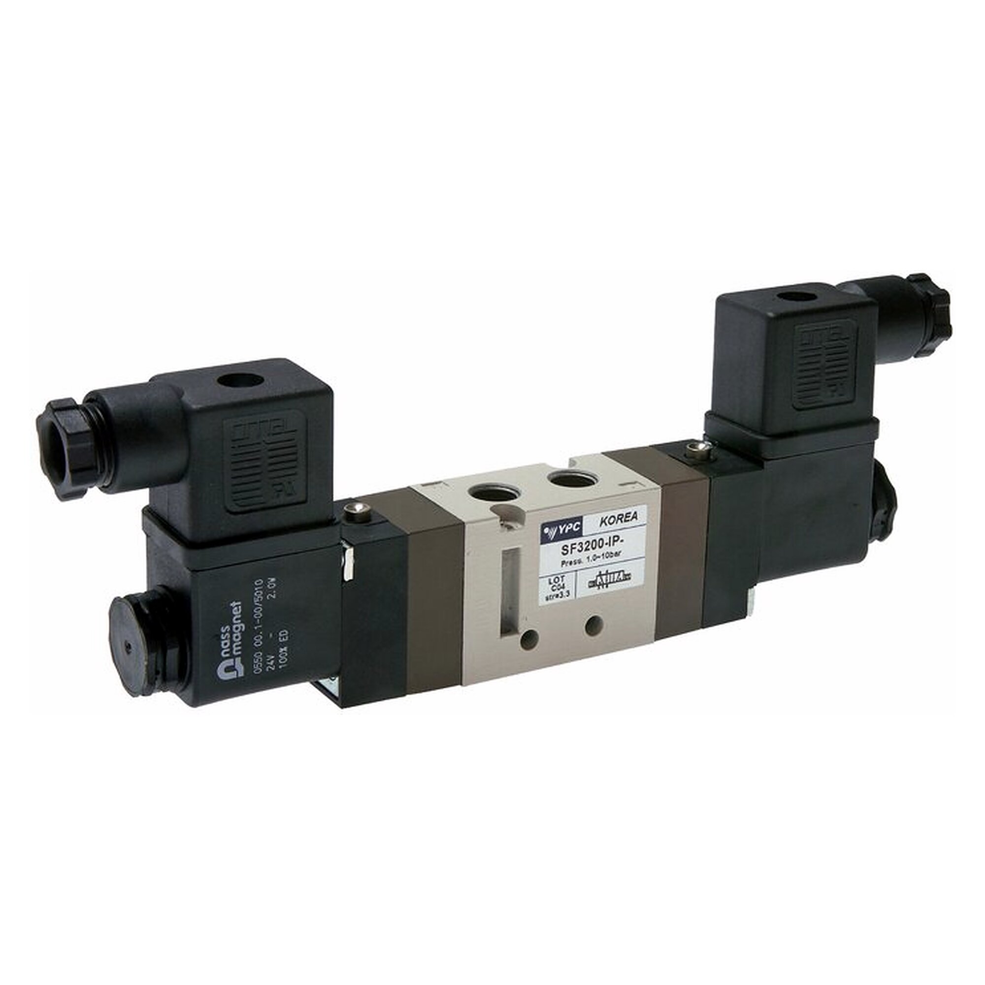 5/2-Wege Magnetventil, Impulsventil, G 1/8", 24 V AC, 620 l/min, 1,5 bis 10 bar, Abluft G 1/8"