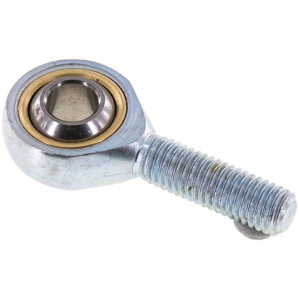 Swivel head, male thread M 10, Zinc plated steel