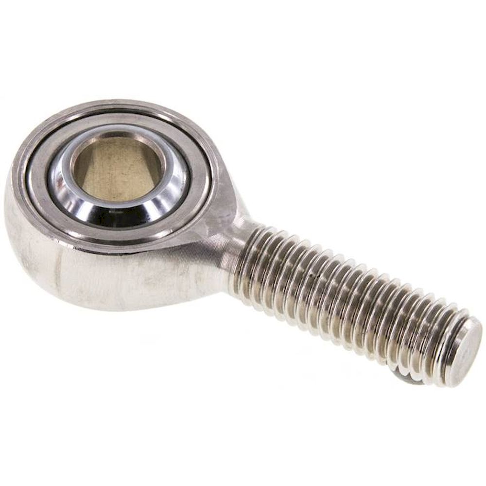 Swivel head, male thread M 12, Stainless steel