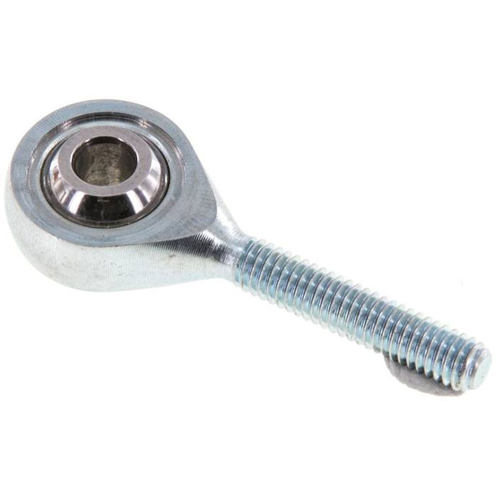 Swivel head, male thread M 4, Zinc plated steel