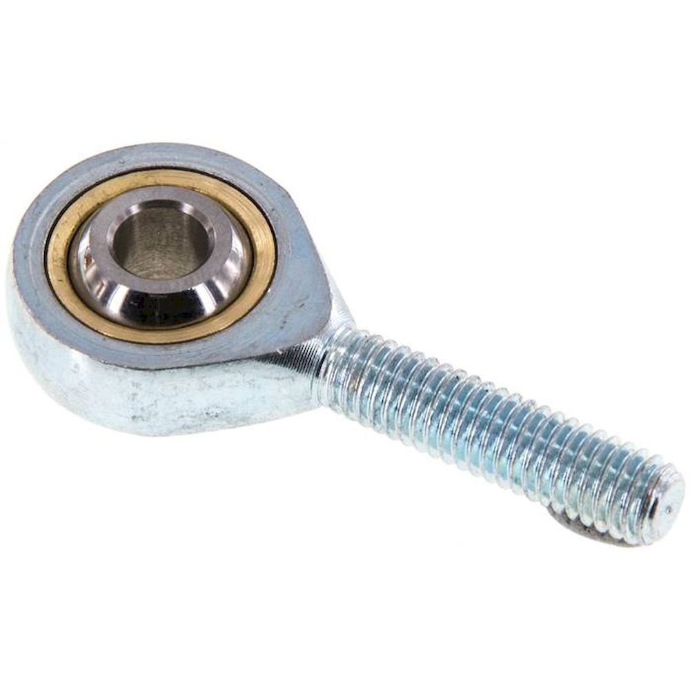 Swivel head, male thread M 6, Zinc plated steel