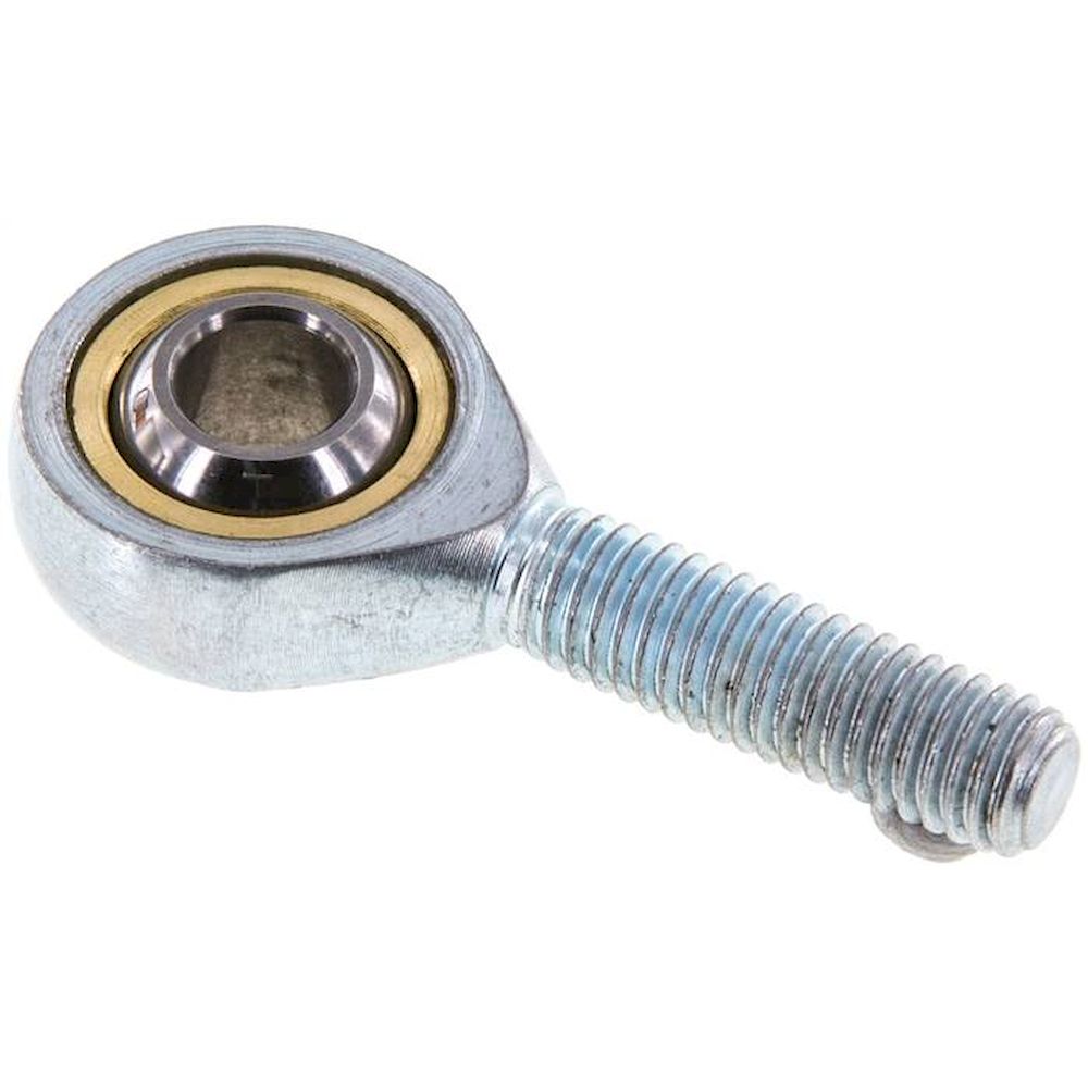 Swivel head, male thread M 8, Zinc plated steel
