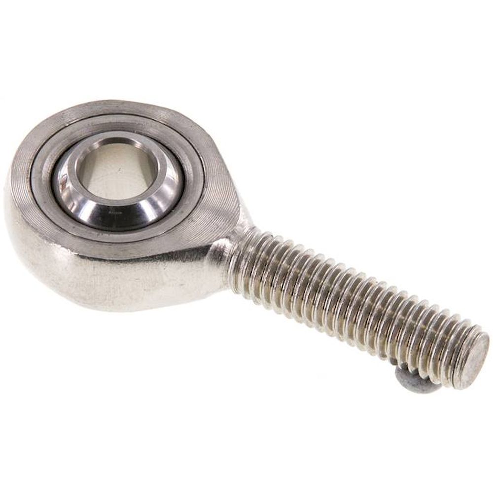 Swivel head, male thread M 8, Stainless steel