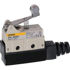 Omron SHLW355. Omron sub-miniature switch, short one-way roller lever