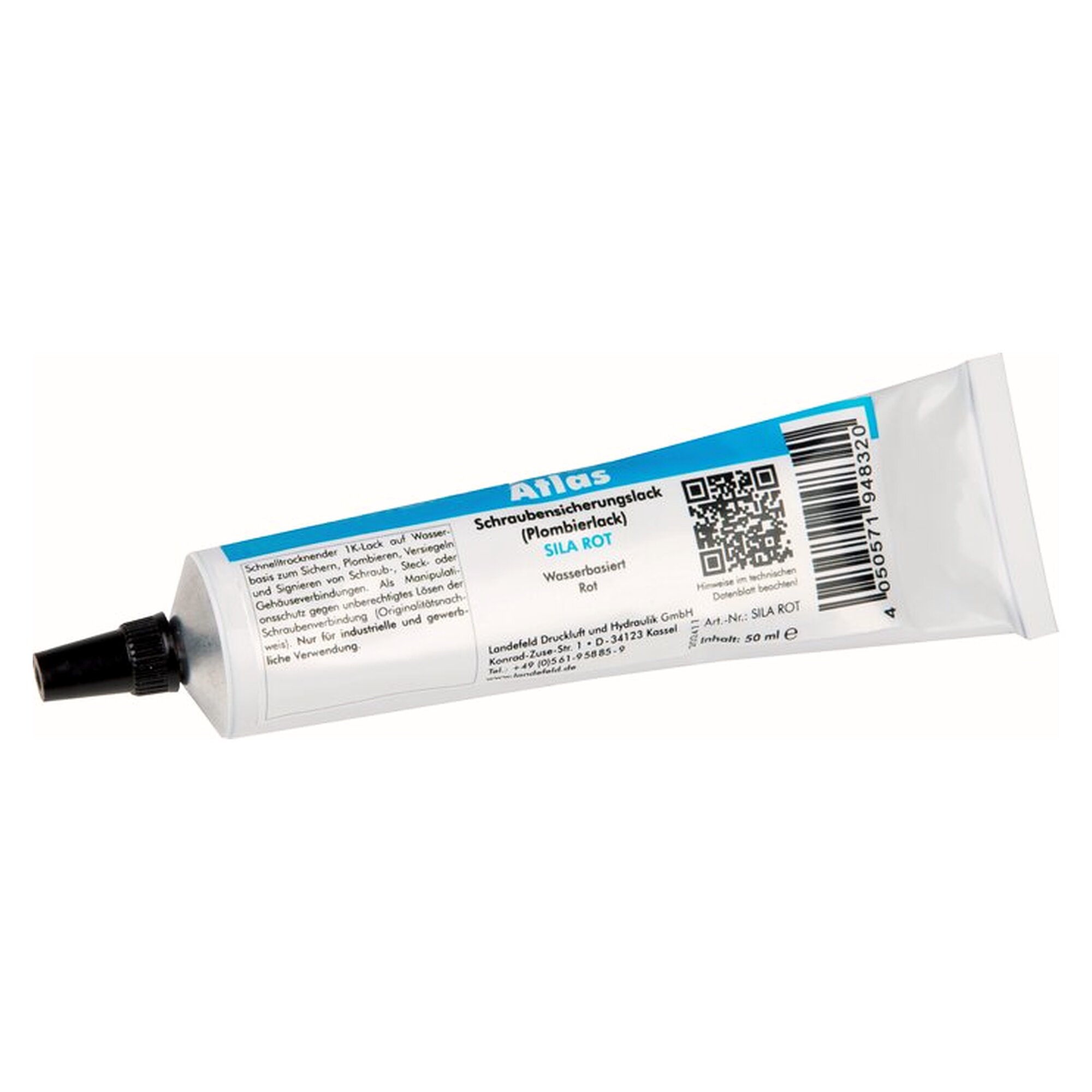 Schraubensicherungslack, blau, 50 ml Tube, Farbe blau, Hautbildungszeit bei +20°C 30 min