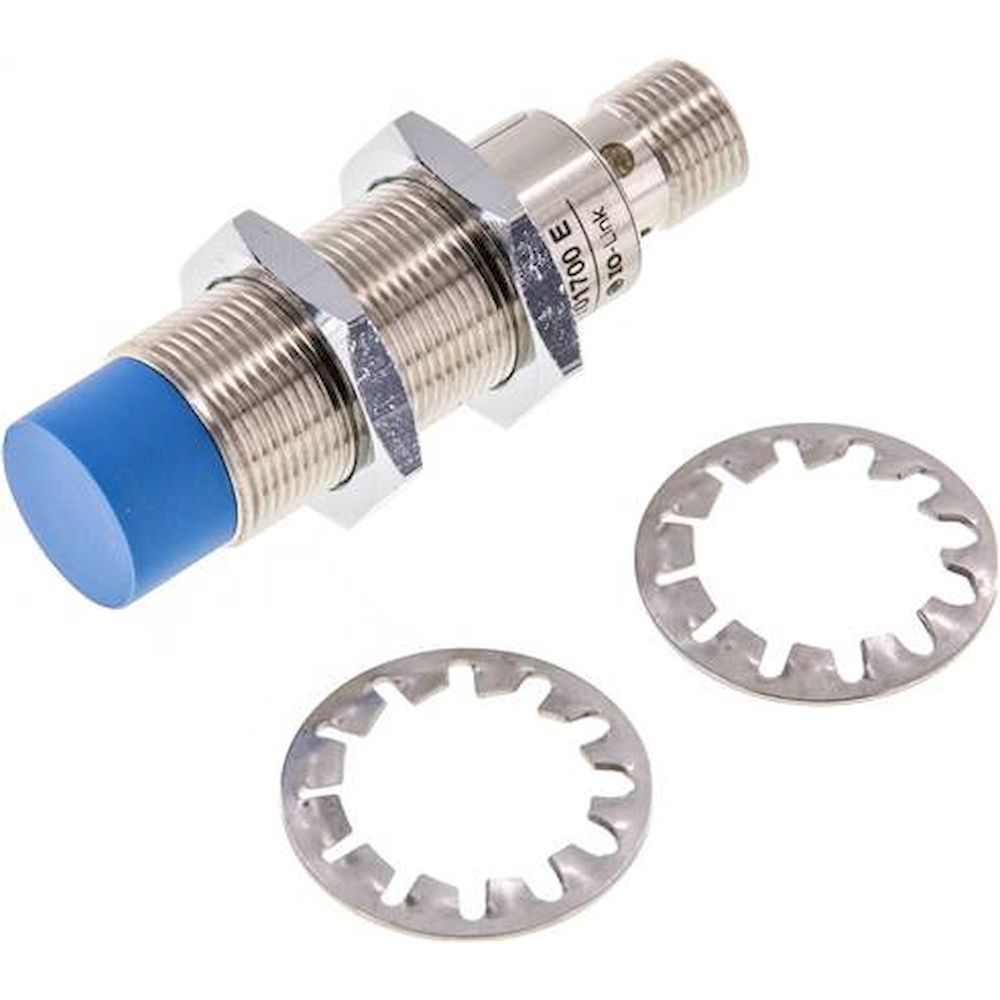 Ind. proximity switch, M 18, SN8 - M 12 plug (A-coded, 4-pole)