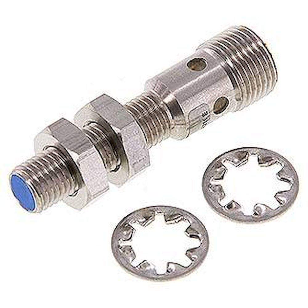 Ind. proximity switch, M 8, SN1,5 - M 12 plug (A-coded, 4-pole)