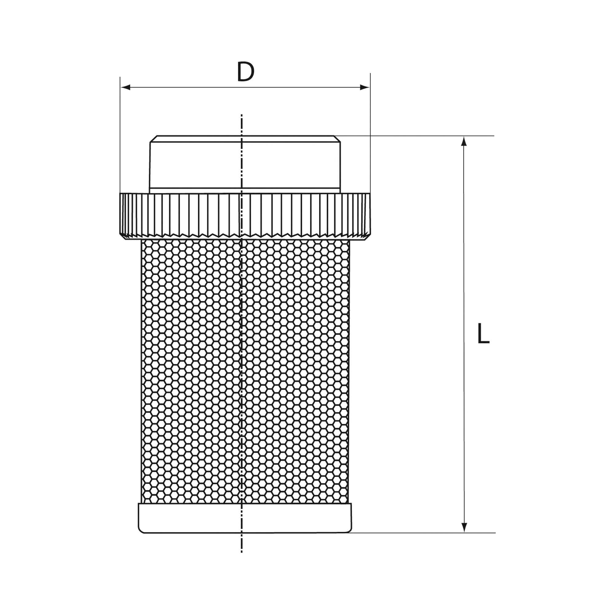 Saugkorb für Rückschlagv., G 1, Edelstahl 1.4301 / Kunststoff - Riegler 134048