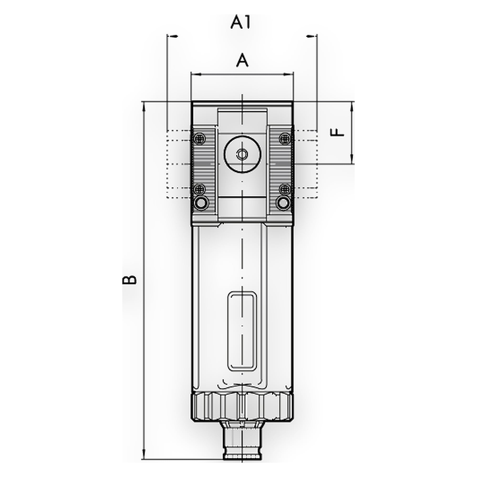 Filter »SYNTESI«, size1, w/o bushings, 20µm, RMSA semi-automatic - Riegler 144546