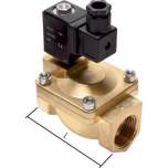 E.MC SLP-112-V-230V. 2/2-way solenoid valve G 1-1/2", closed (NC) without power,FKM Eco