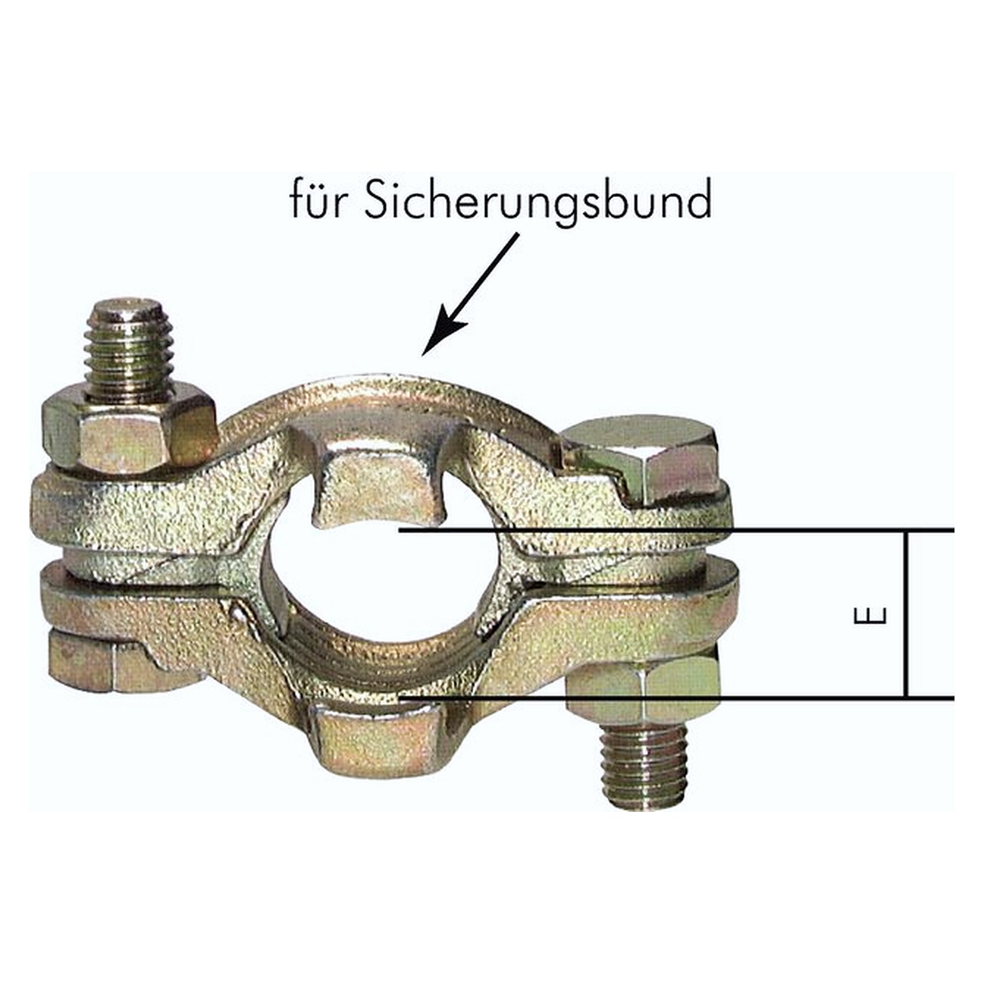 Sicherheits-Schlauchklemme Temperguss verzinkt, 22 - 29mm, Schlauchdurchmesser (innen) 13 (1/2") mm