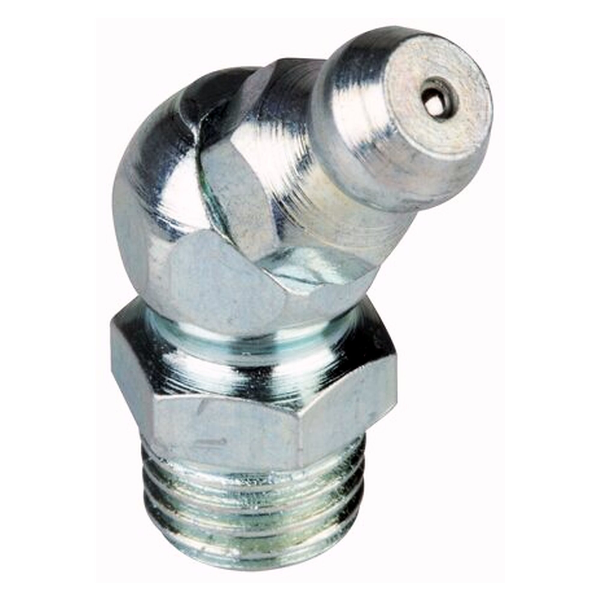 45° Kegelschmiernippel, R 1/4", 1.4305 (6-kant), Gewindelänge 6,5 mm