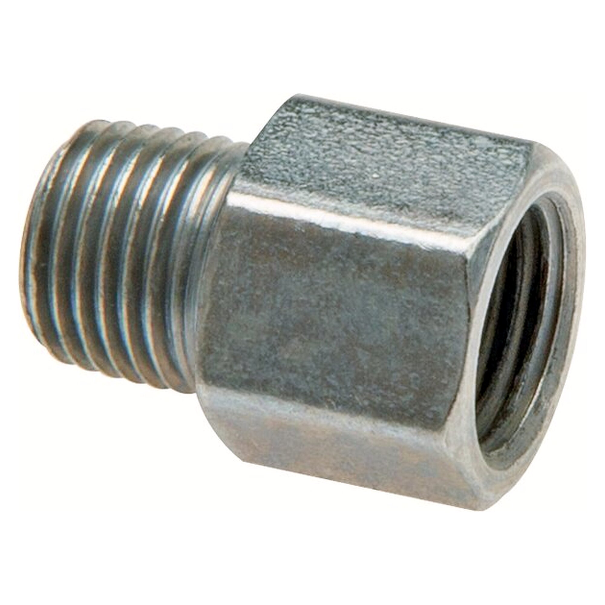 Schmiernippel-Adapter, gerade Ausführung, Außengewinde R 1/4" auf Innengewinde M 10x1, Länge 20 mm