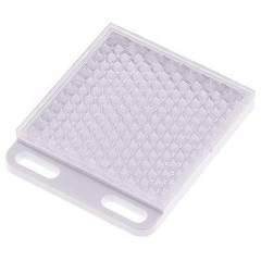 Reflektor, rechteckig, 60,3 x 51,4mm, 2 Langlöcher Ø 4,8 x 9,5 (einseitig)