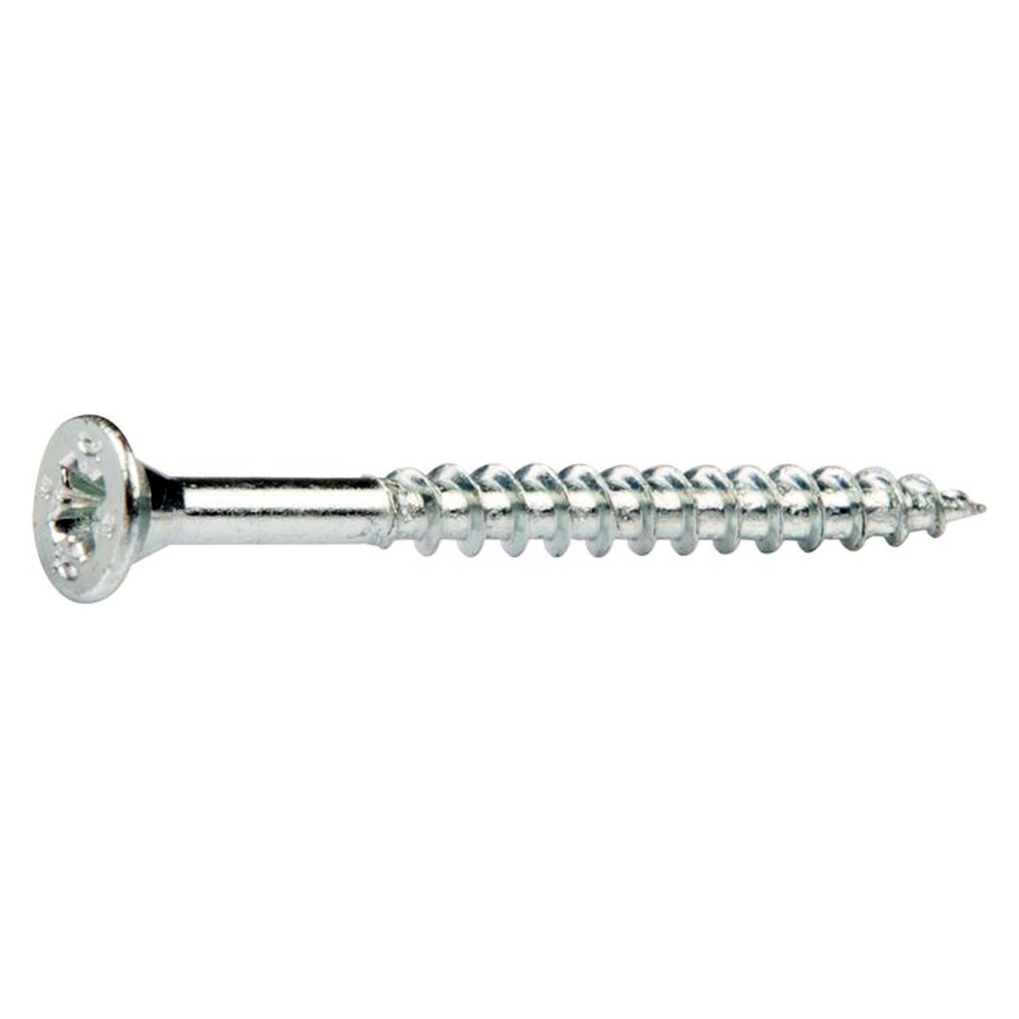 Chipboard screw with countersunk head, Pozidriv PZ2 recess, 3.5 x 45 mm, partial thread