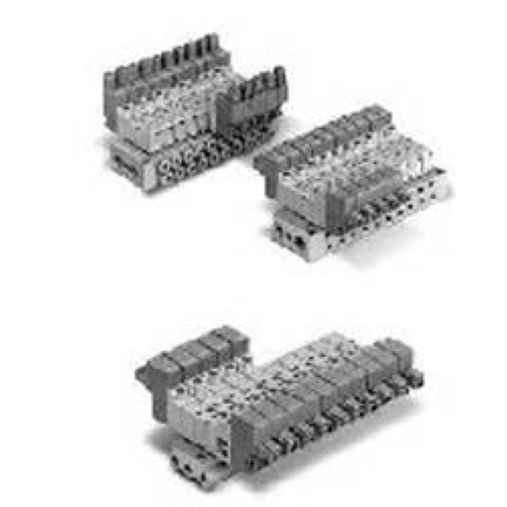 SMC SS5YJ3-S41-03-M5F-Q. SS5YJ3, Serie 3000 Stabförmige Alu-Mehrfachanschlussplatte