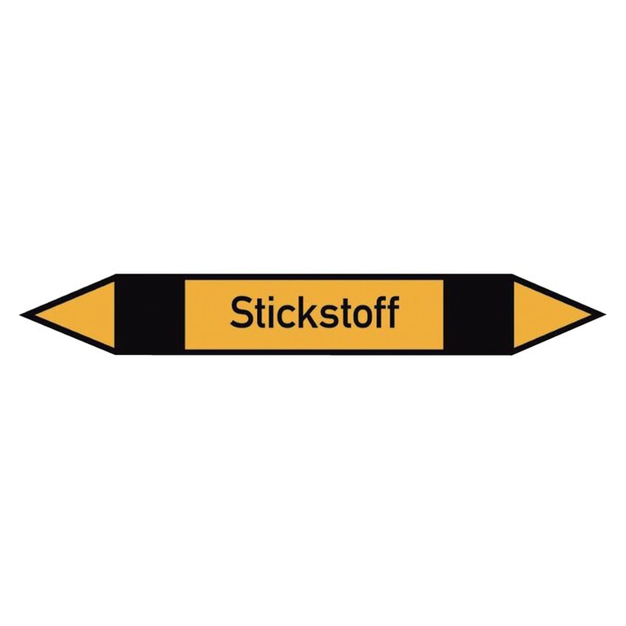 Pipe marking label, double arrow, self-adhesive, 15 x 100 mm, nitrogen