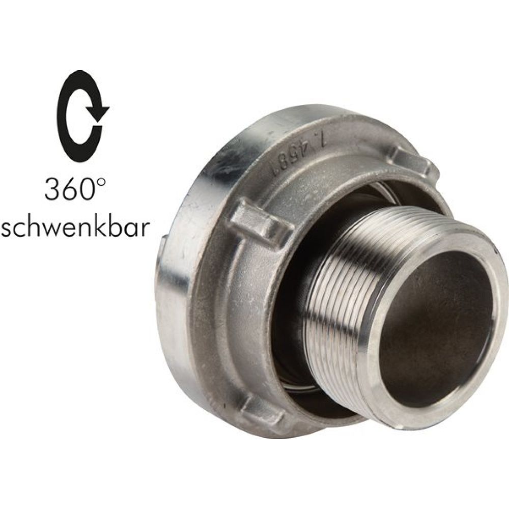 Storz-Kupplung G 2-1/2"(AG), 75-B, 1.4581