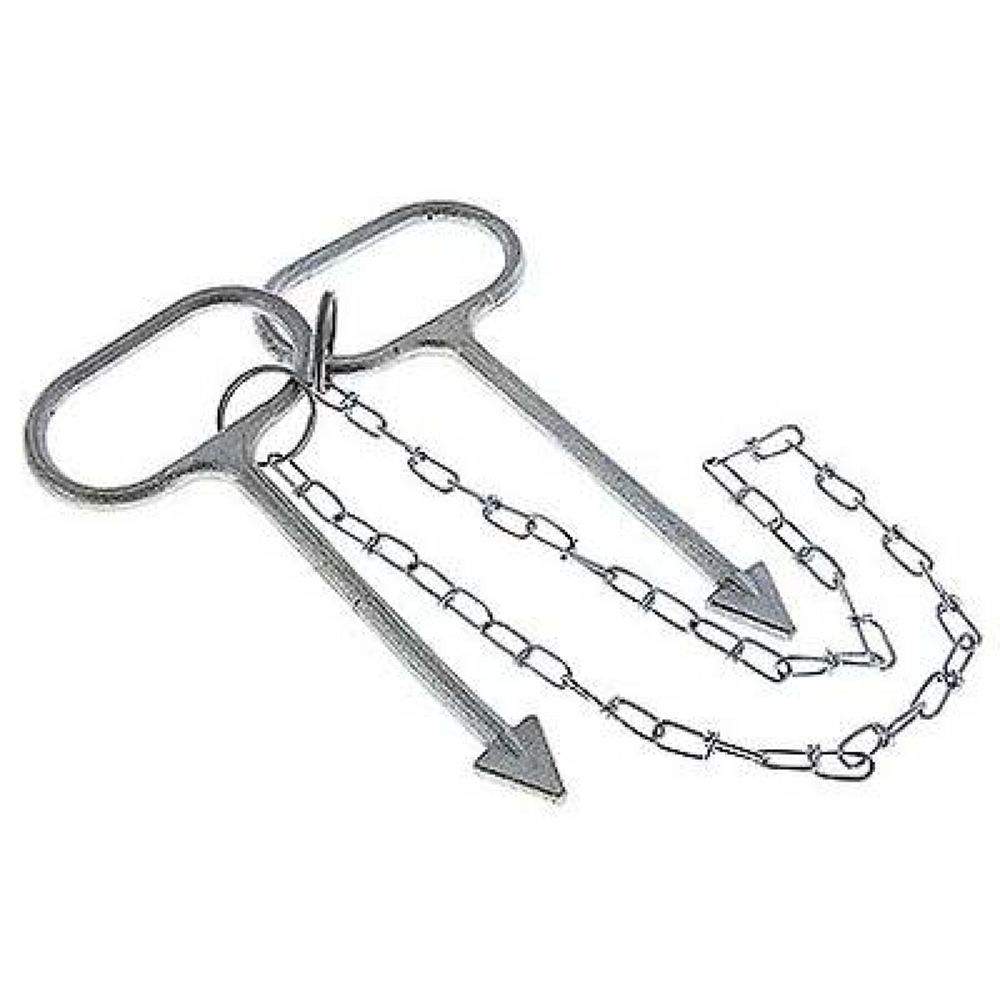 Schachthaken mit Kette