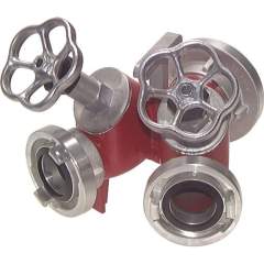 Storz-Verteiler 75-B -> 2x 52-C, Ventilabsperrung