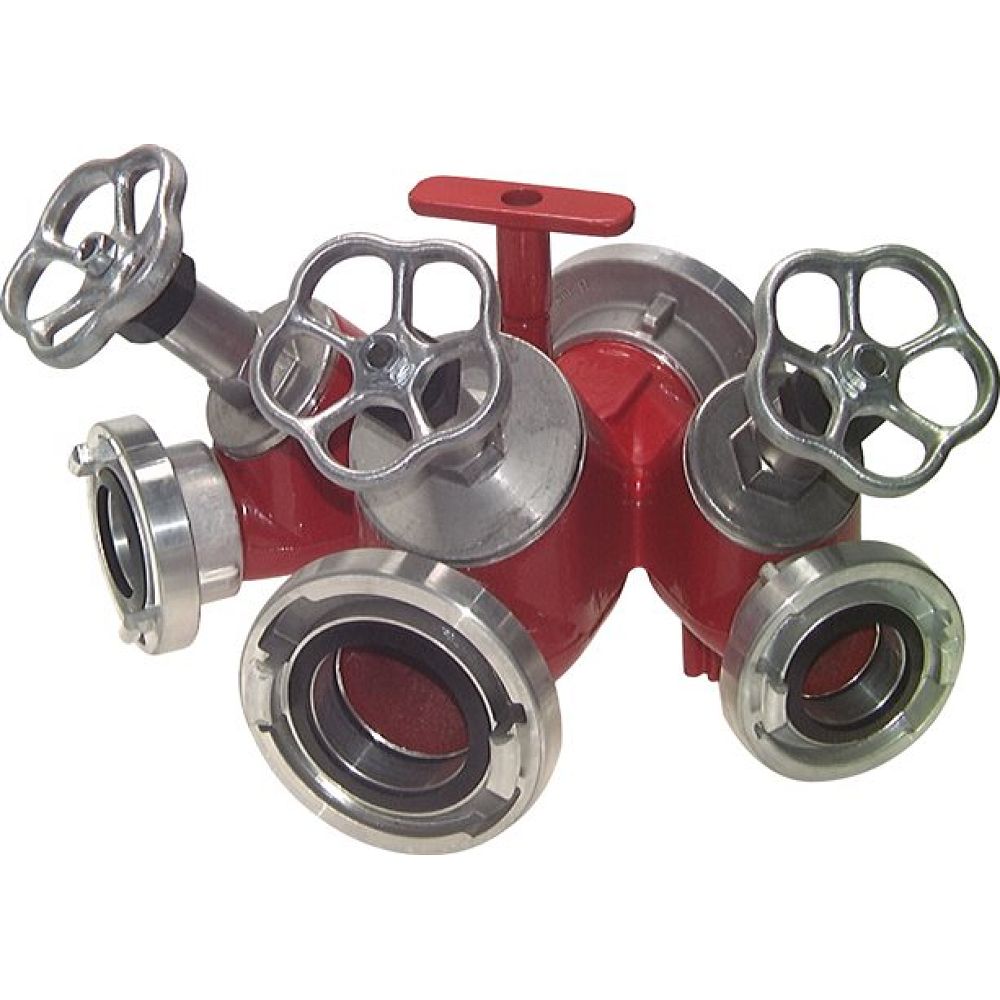 Storz-Verteiler 75-B -> 52-C & 52-C & 52-C, Ventilabsperrung