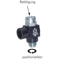 STOP-18-HN. Pilot operated check valve with manual emergency operation, G 1/8" (female thread / male thread)