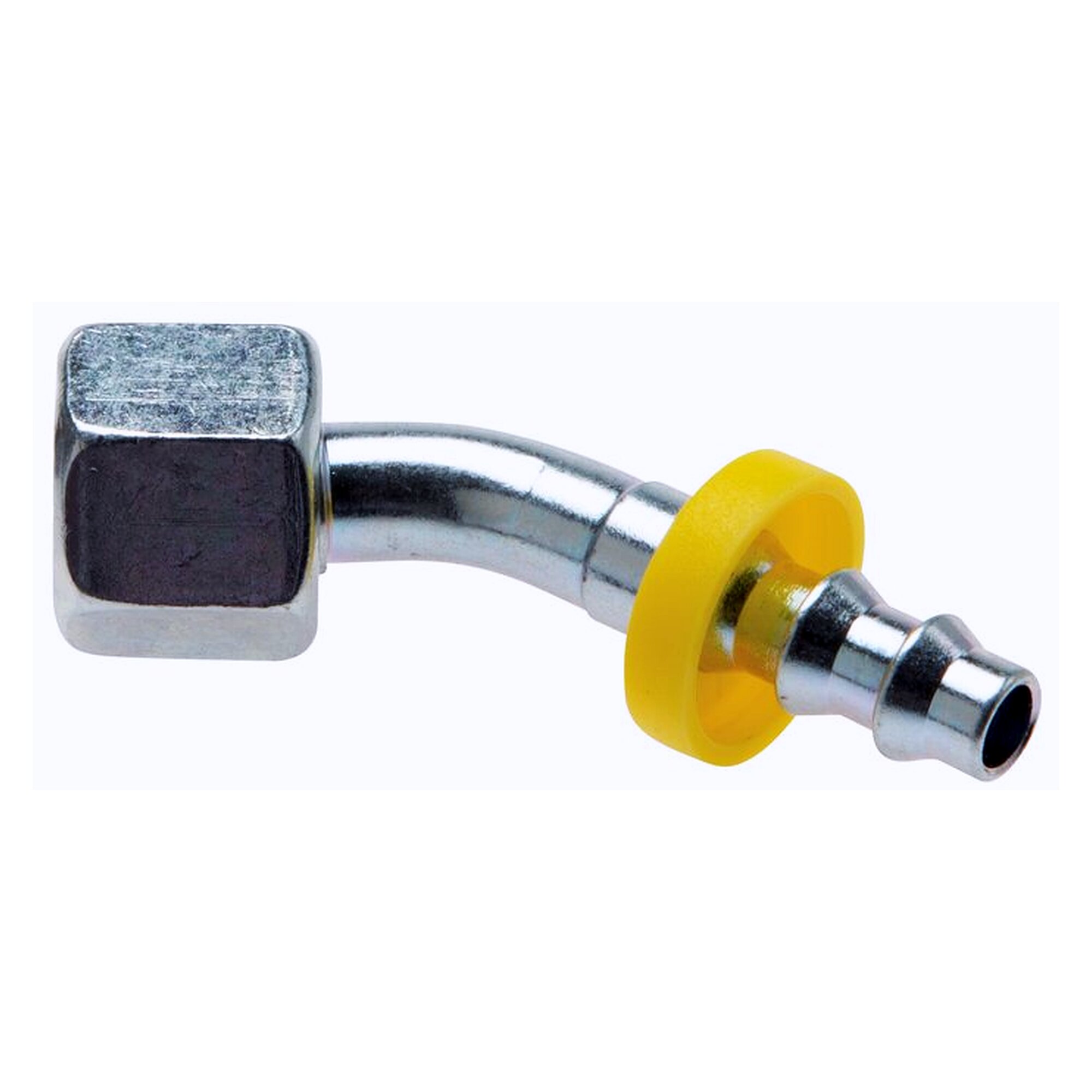 Push-in fitting, 45 degree design, thread M 36x2, tube connection 28 L, zinc plated steel