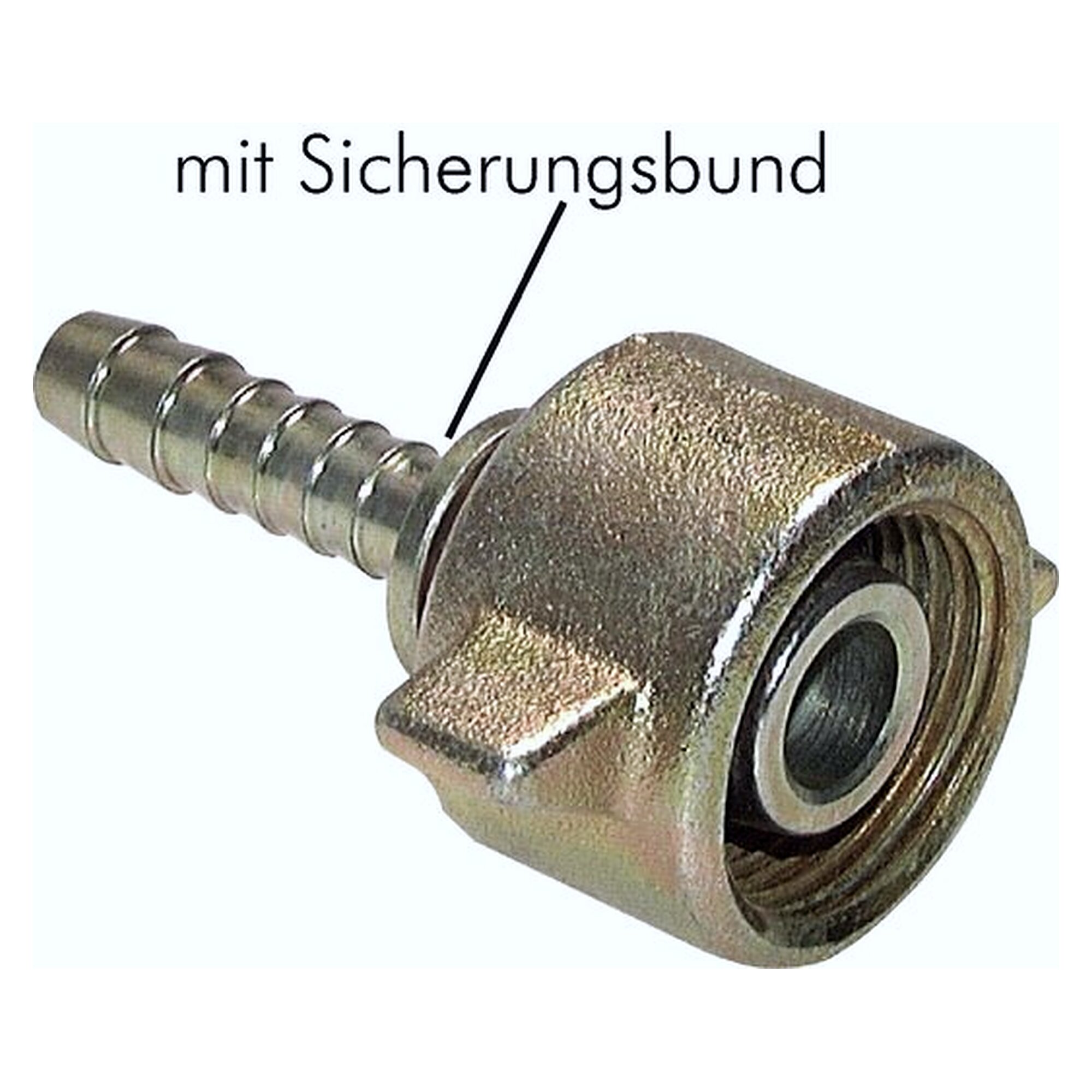 Komplettverschraubung, Gewinde G 3/4", DN 13 mm, Schlauchanschluss 19 (3/4") mm, Stahl / Temperguss