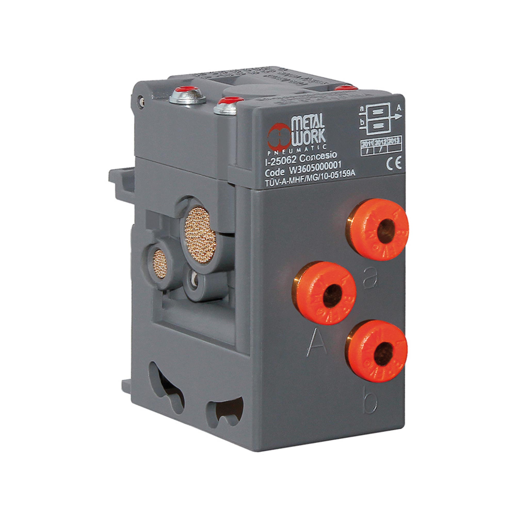 Two-handed safety valve, without console, Quick-connect plug - Riegler 106712