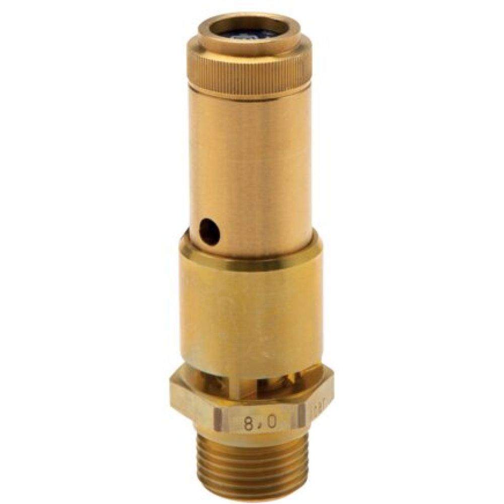 SV 38 10-5 MS TÜV-Sicherheitsventil G 3/8" (DN10), 5,00 bar, Messing