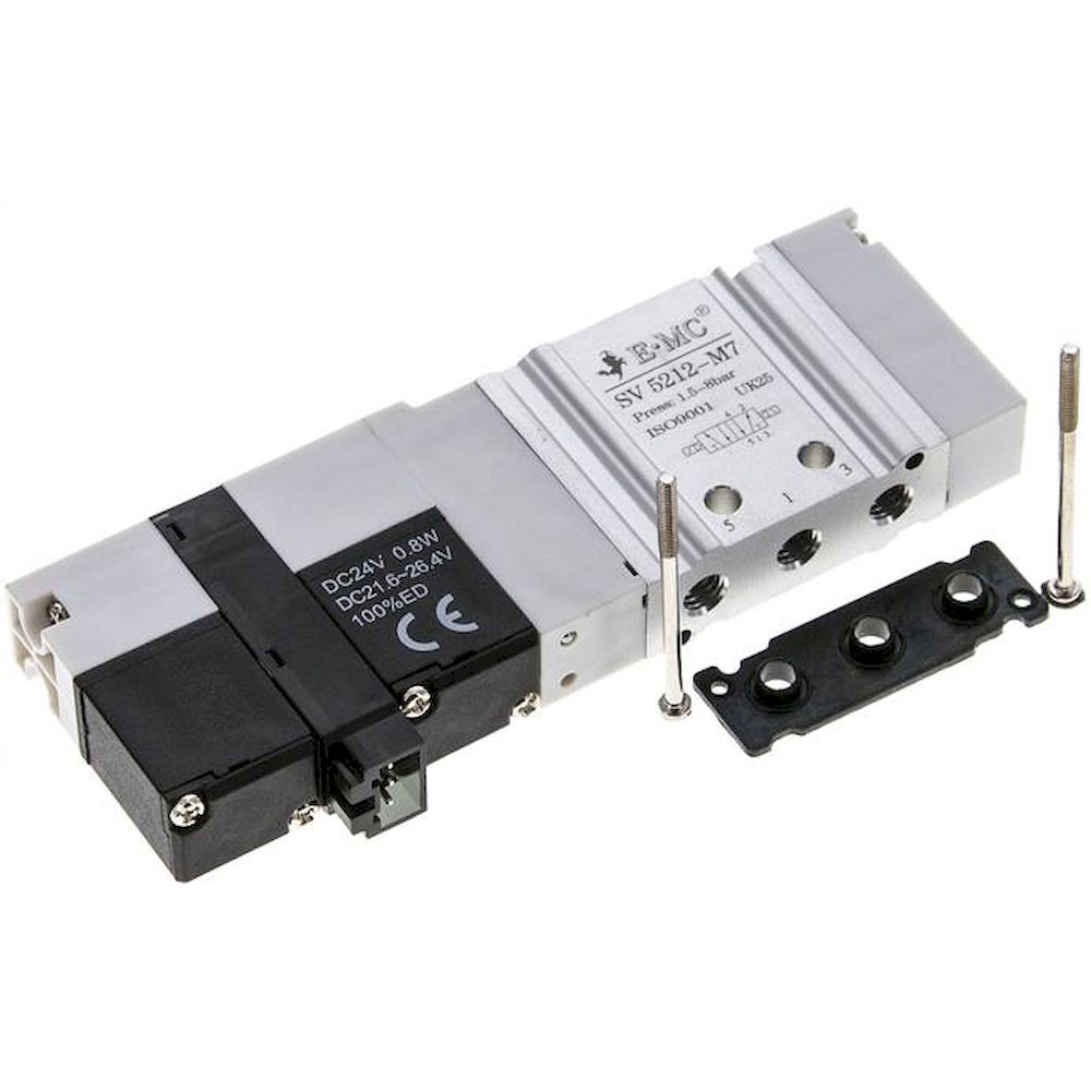 E.MC SV-5212-M7. Solenoid valve for S1V, 5/2-directional pulse valve (bistable)