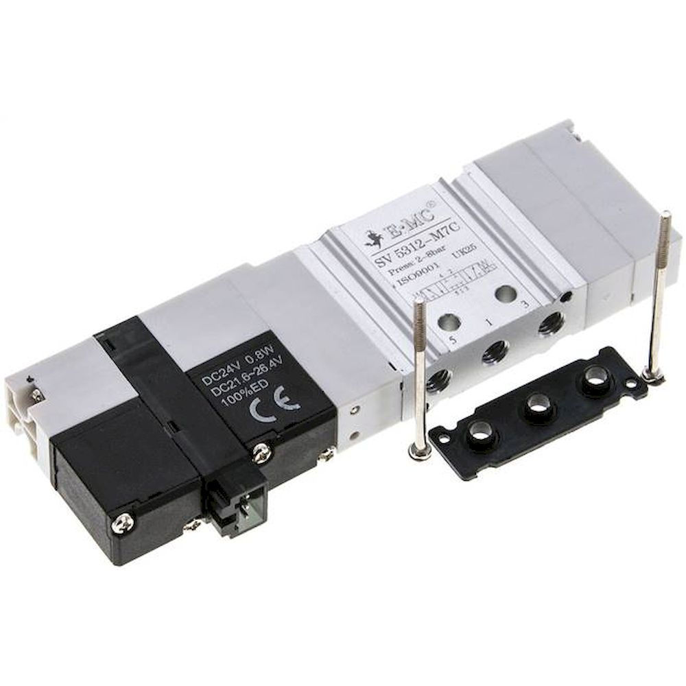 E.MC SV 5312-M7C. Magnetventil für S1V, 5/3-Wege (Mittelstellung geschlossen)