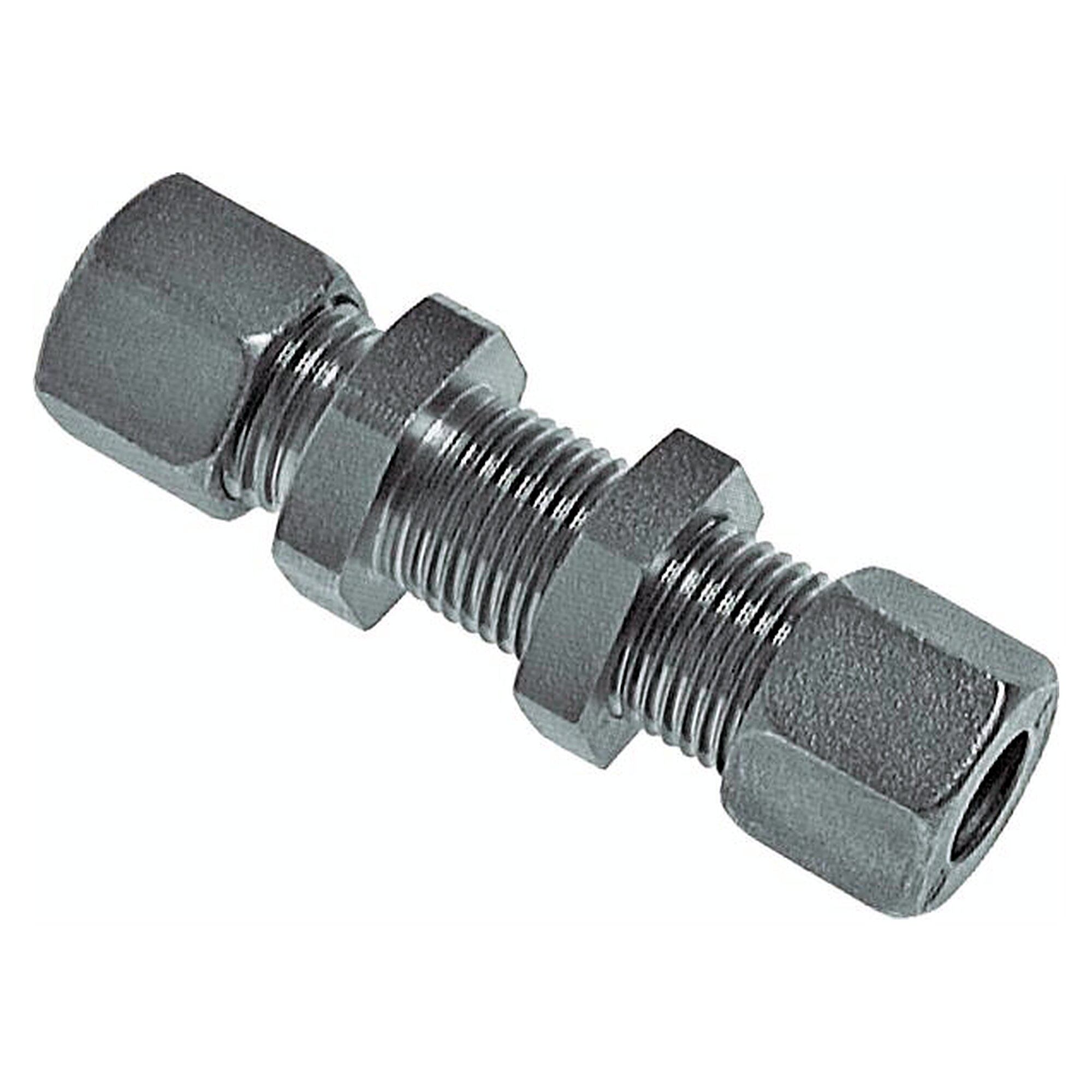 Gerade Schottverschraubung, Rohr 12 S, Stahl verzinkt, Schottgewinde M 20x1,5