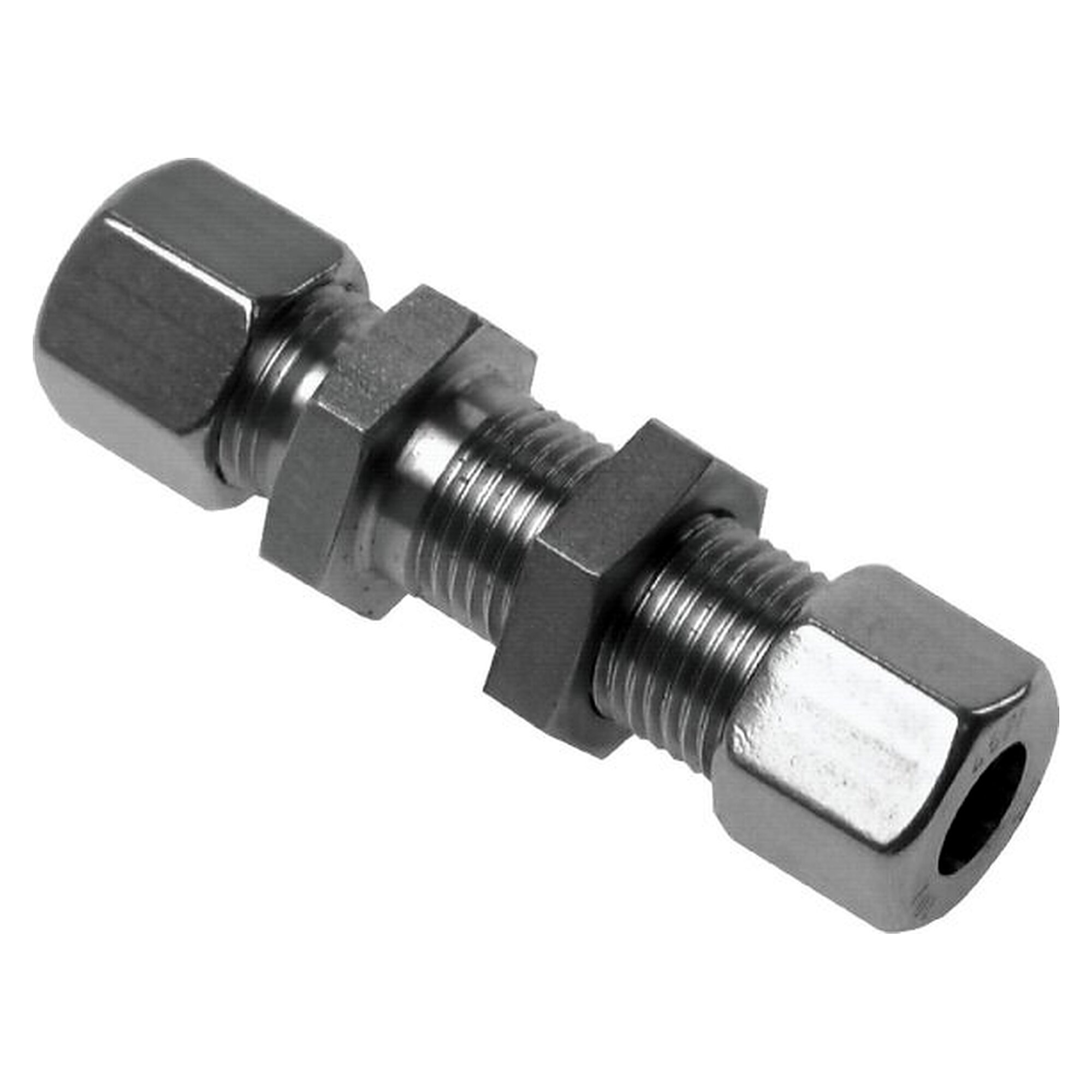 Straight bulkhead coupling, tube 8 L, stainless steel 1.4571