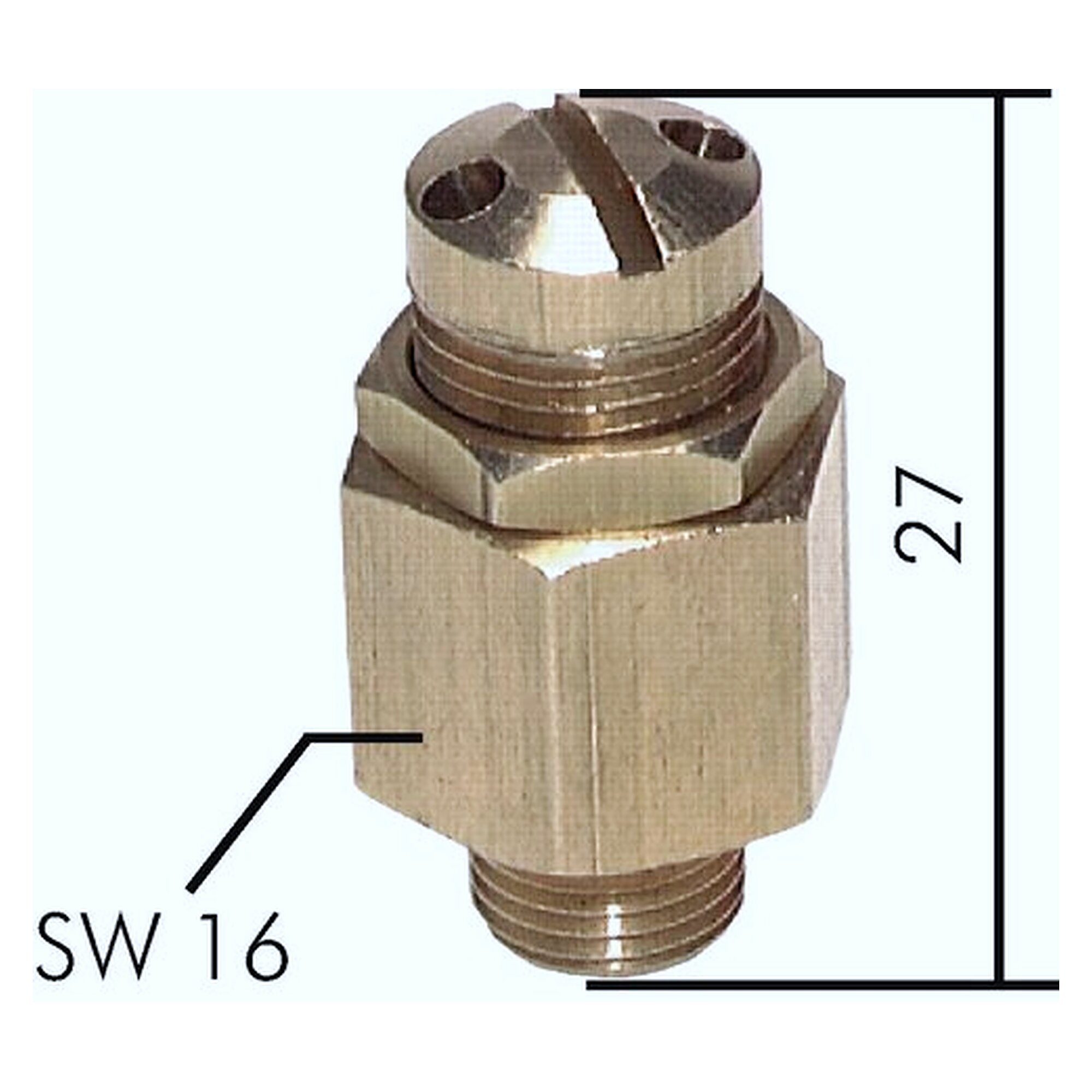 Accessory for compressed air equipment, G 1/8", 16 - 32 bar, brass or 1.4305, Messing