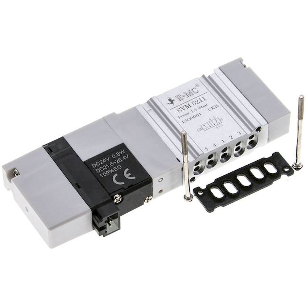 E.MC SVM 5211. Magnetventil für S1V, 5/2-Wege mit Luftfederrückstellung (monostabil)