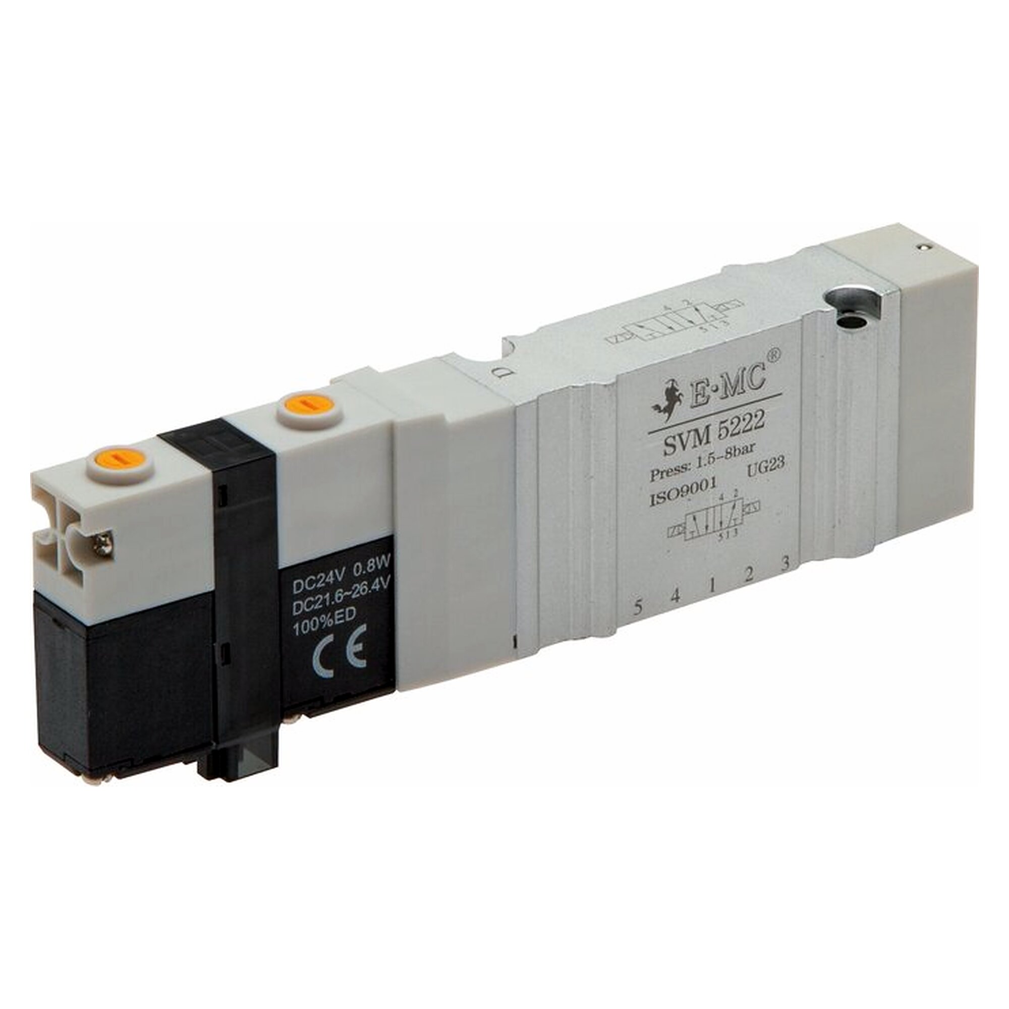 3/2-Wege Magnetventil, 2x 3/2-Wege (NC/NC), Anschlussplattenventil, 24 V DC, 700 l/min