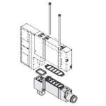 SMC SY30M-38-1A-C6. SY3000, Individual SUP/EXH Spacer Assembly