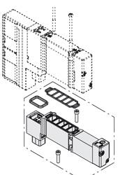 SMC SY50M-39-1A-C8. SY5000, Individual SUP/EXH Spacer Assembly