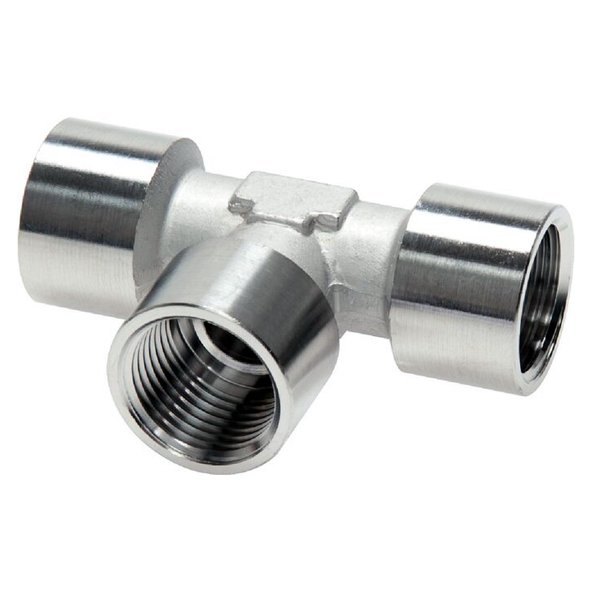 T-Stück, Gewinde G 1/8", PN 150 bar, Edelstahl 1.4404, Abzweig für Rohrleitungen