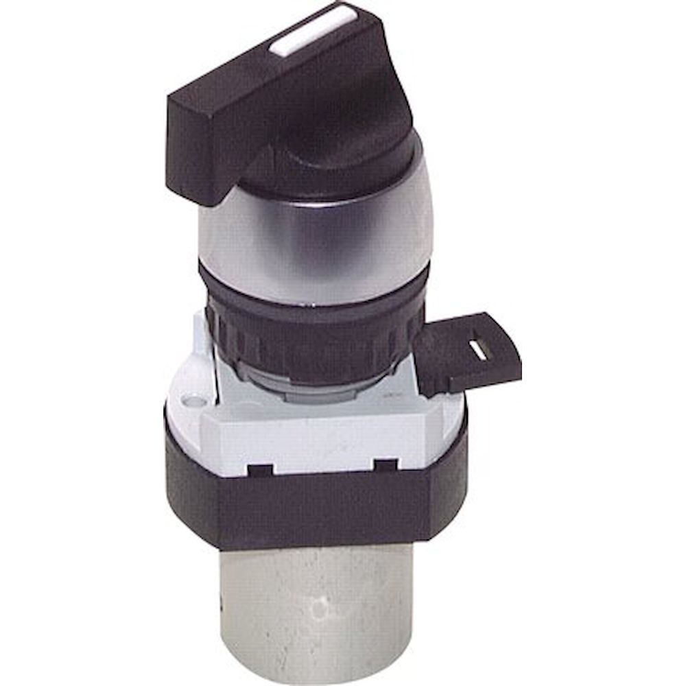Airtec T-22-313. 3/2-way Rotary switch-valve, black (22,5mm), M5