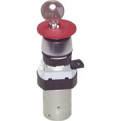 Airtec T-22-515. 5/2-way Emergency stop button-valve, red (22,5mm), M5