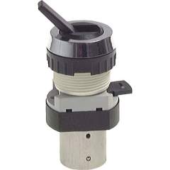 Airtec T 30 316. 3/2-Wege Kipphebel-Ventil, schwarz (30,5mm), M5