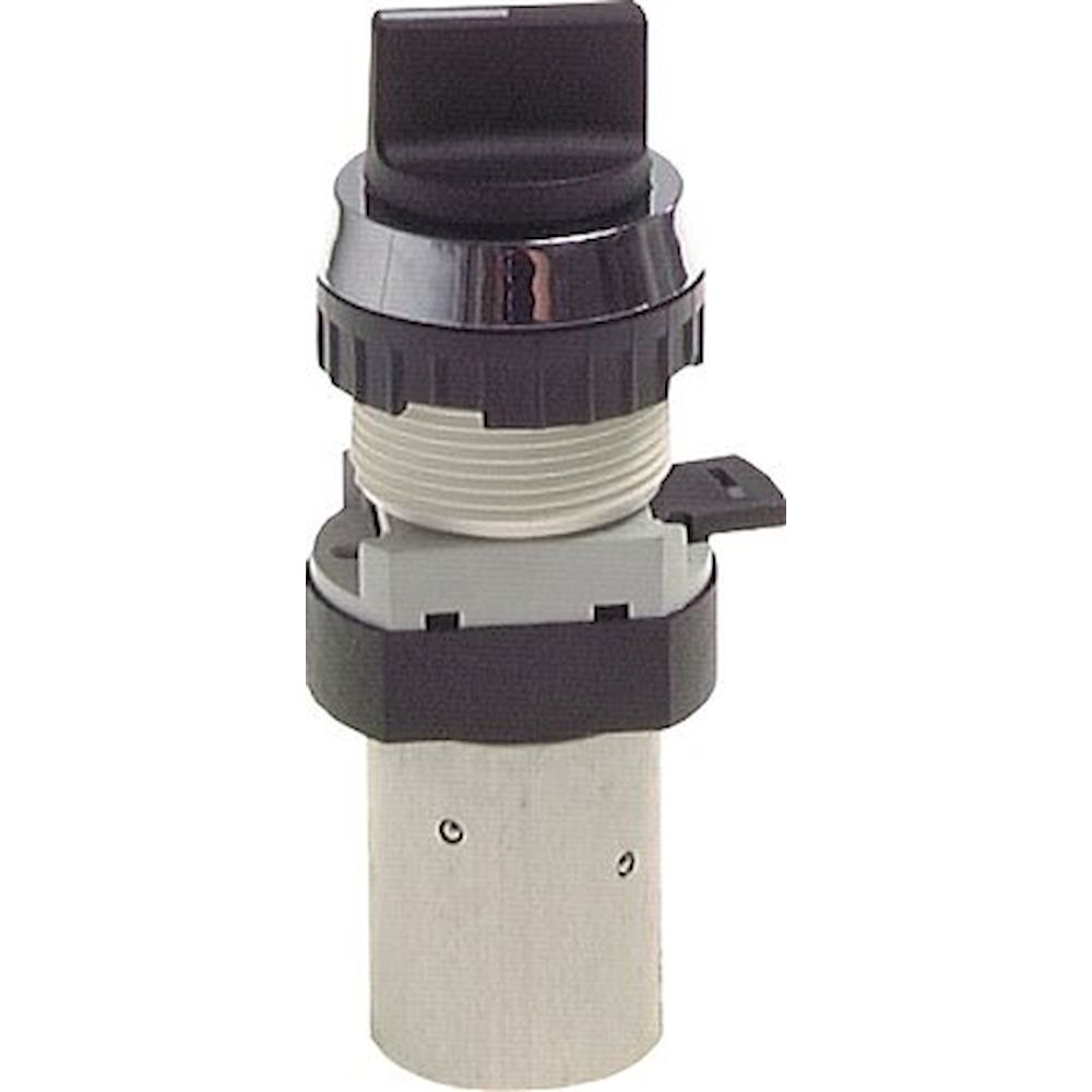 Airtec T-30-513. 5/2-way Rotary switch-valve, black (30,5mm), M5