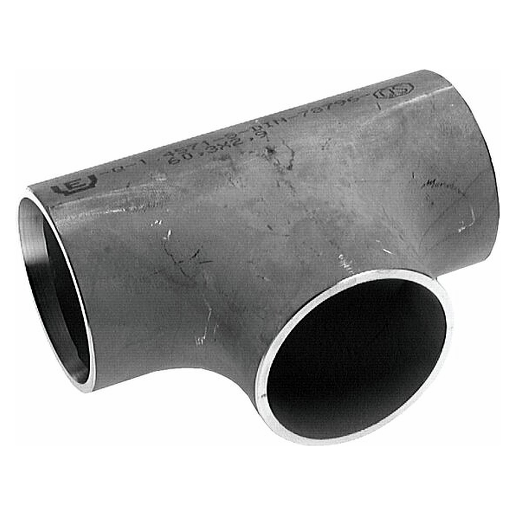 Equal tee with the same branch, 48.3x2.9 mm, weldless, stainless steel 1.4571