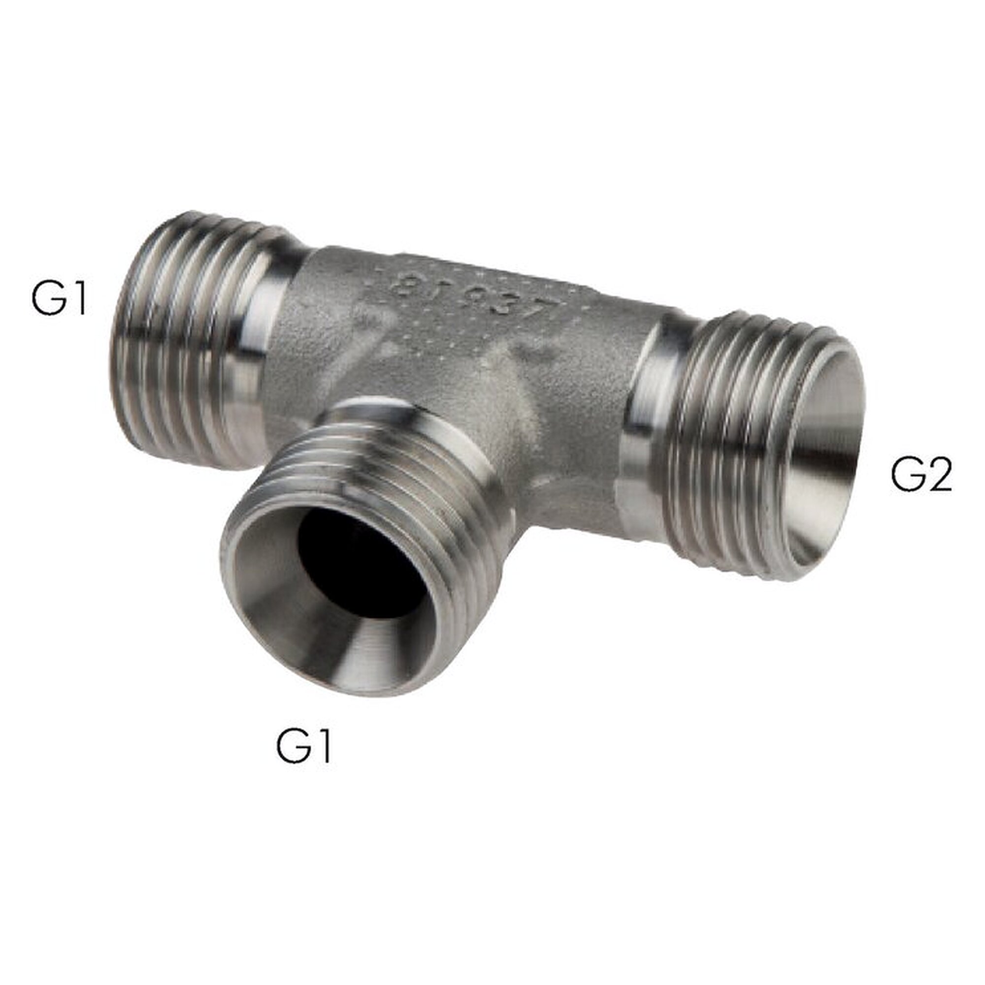 T-Stück, mit 60°-Kegel, Gewinde G 1", PN 225 bar, Edelstahl V4A