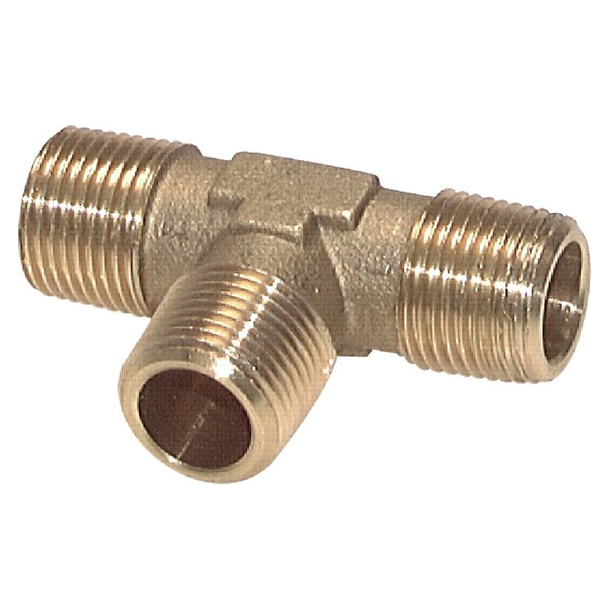 Tee fitting, thread R 1/2", brass, branch for pipework, distribution piece