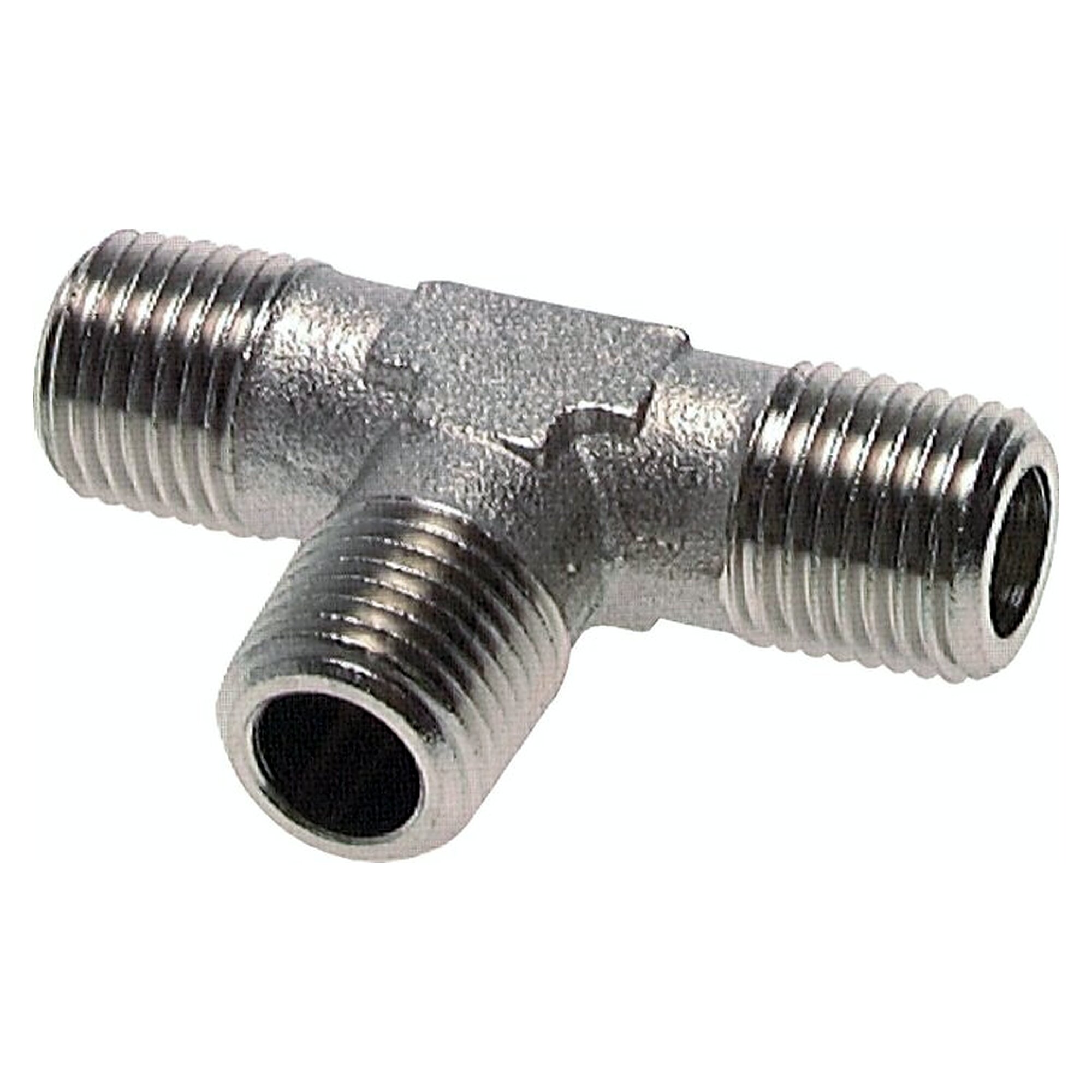 Tee fitting, thread R 3/4", nickel plated brass, branch for pipework