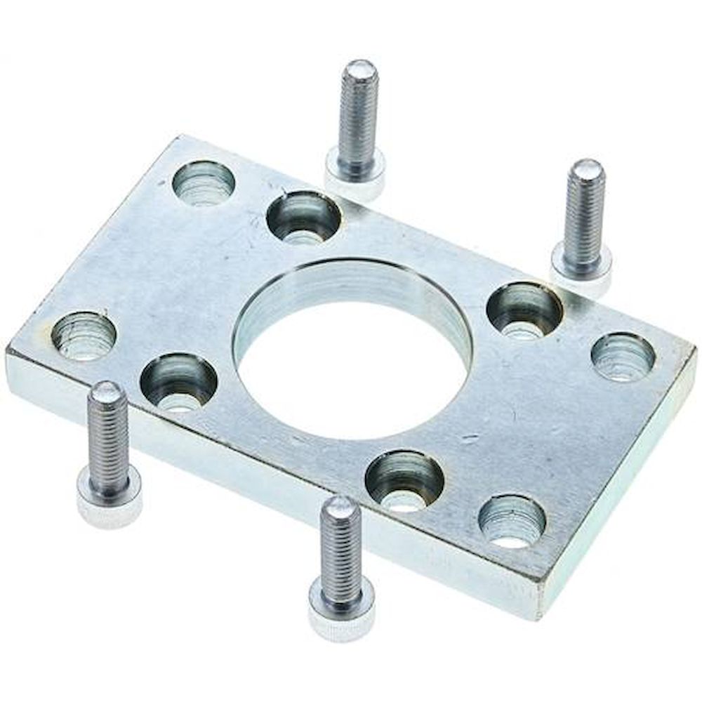 ISO 15552-flange attachment 40 mm, Zinc plated steel